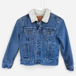 Levis youth sherpa lined denim jacket